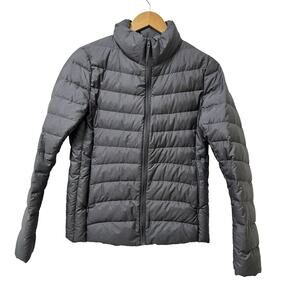 Uniqlo Womens Ultra Light Down Puffer Jacket Size S Gray Packable Outdoor Winter